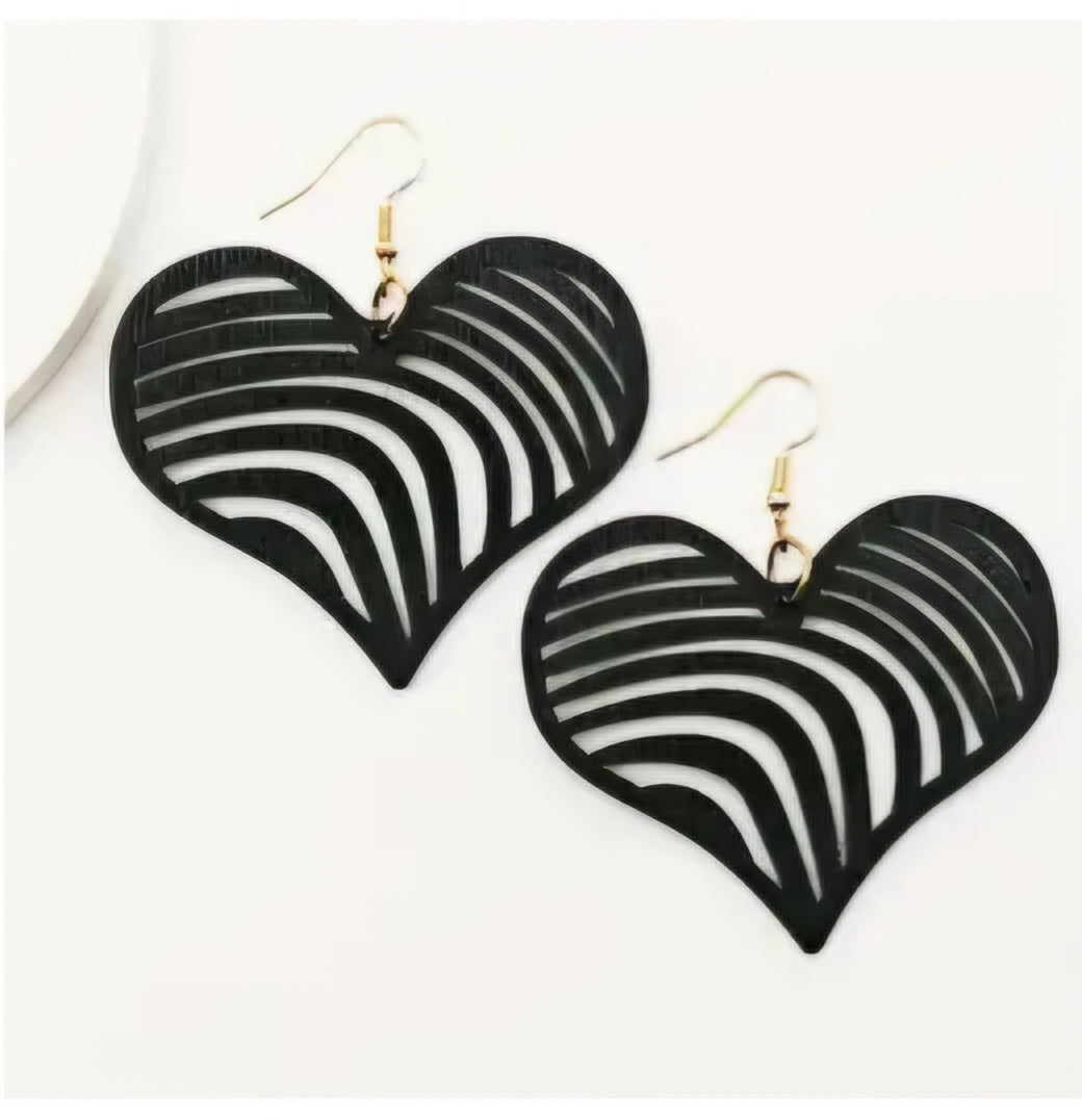 With A Blind Heart Earrings__Black