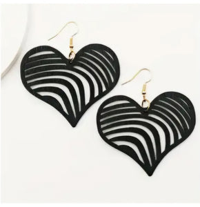 With A Blind Heart Earrings__Black