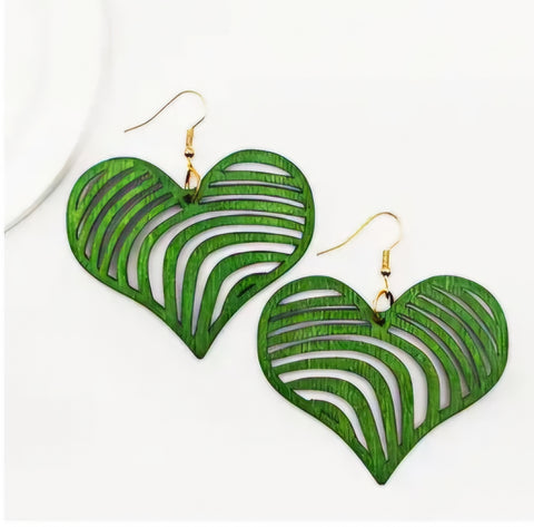 With A Blind Heart Earrings__Green