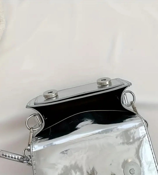 Double the BUCKLE Purse__Silver