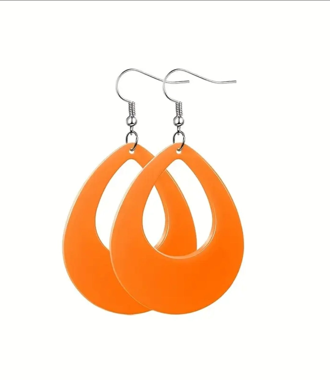 Holding Back My TEARDROPS Earrings__Orange