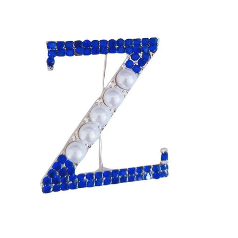 Z Is For Zeta Brooch Accessories__Blue