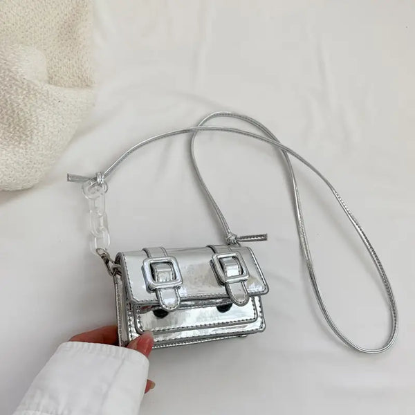 Double the BUCKLE Purse__Silver