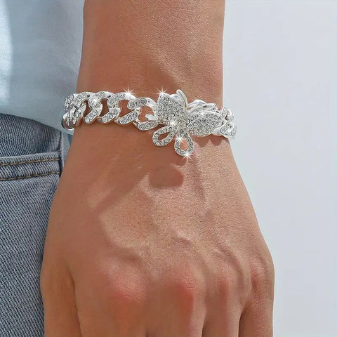 With A FLUTTER Of The Wrist Bracelet__White