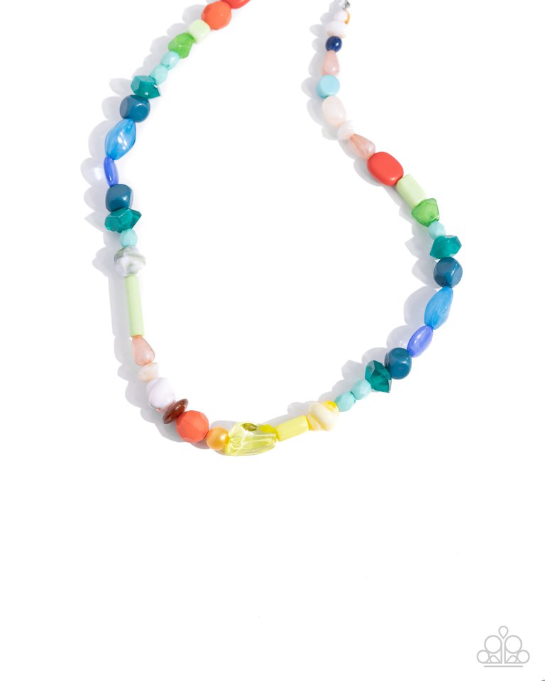 Colored Can-Can Necklace__Multi