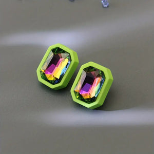 Emerald City Stone Earrings__Green__Multi