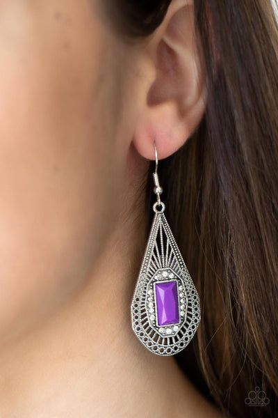 Deco Dreaming Earrings__Purple