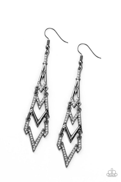 Electric Shimmer Earrings__Black
