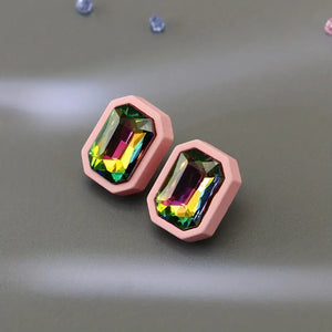 Emerald City Stone Earrings__Pink__Multi