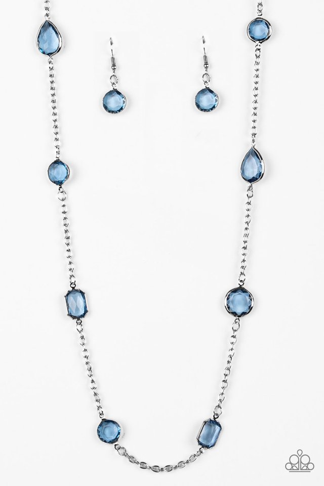 Glassy Glamorous Necklace__Blue