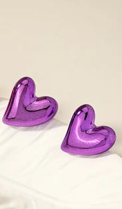 Be Still My Heart Earrings__Purple