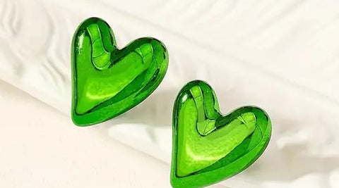 Be Still My Heart Earrings__Green