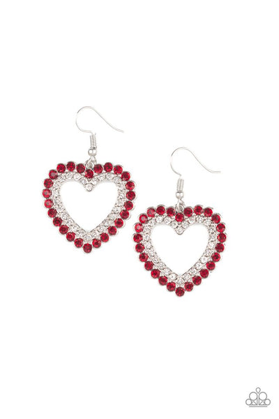 High School Sweethearts Earrings__Red