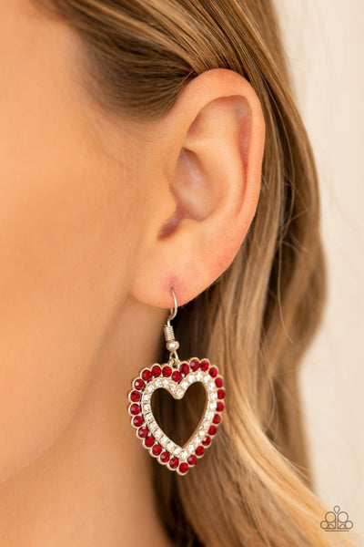 High School Sweethearts Earrings__Red