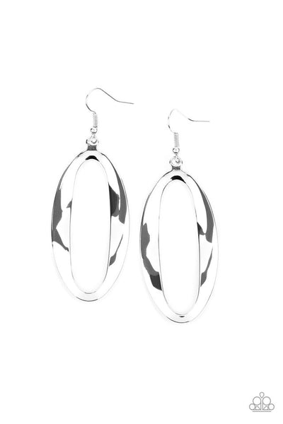 OVAL My Head Earrings__Silver