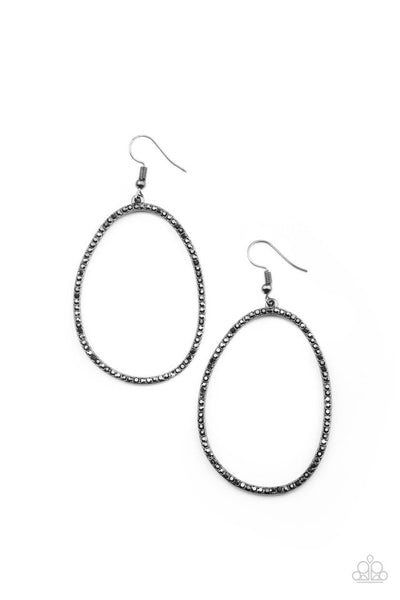 OVAL-ruled! Earrings__Black