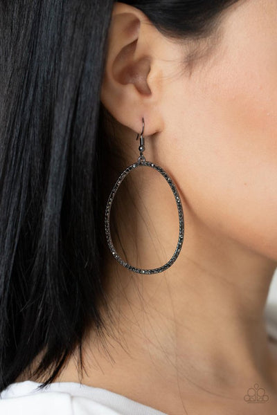OVAL-ruled! Earrings__Black