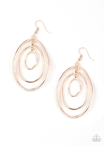 Retro Ruins Earrings__Rose Gold