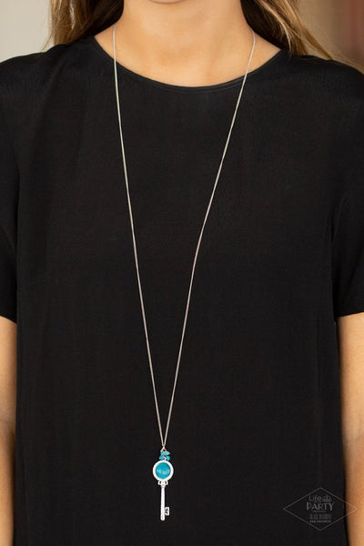Unlock Every Door Necklace__Blue