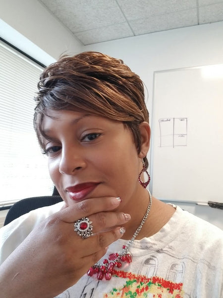 Finest First Lady Earrings__Red