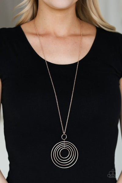 Running Circles In My Mind Necklace__Rose Gold