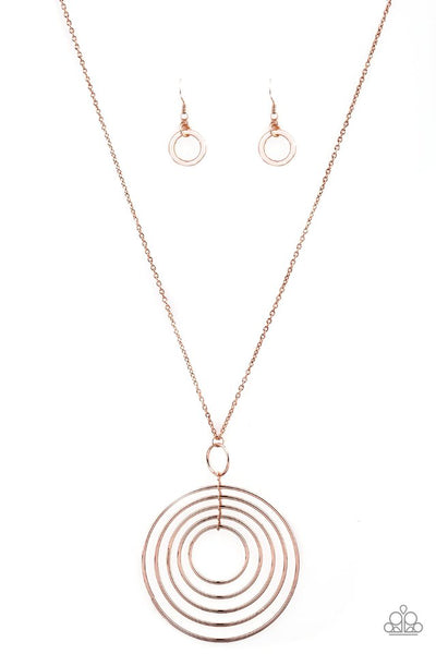 Running Circles In My Mind Necklace__Rose Gold