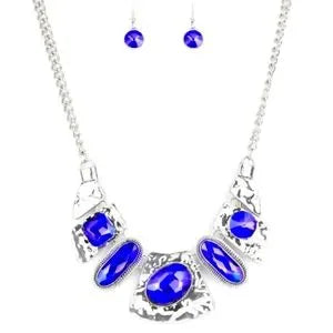 Futuristic Fashionista Necklace__Blue