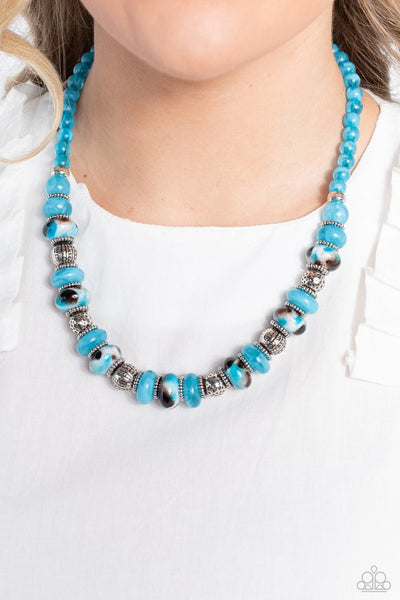 Warped Whimsicality Necklace__Blue