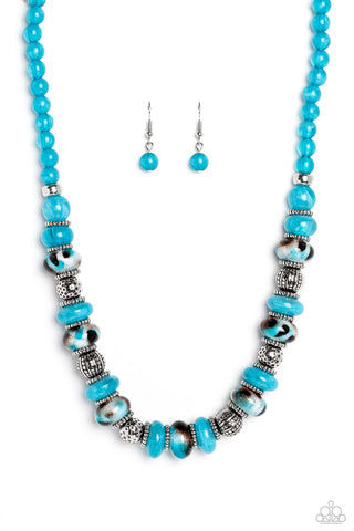 Warped Whimsicality Necklace__Blue