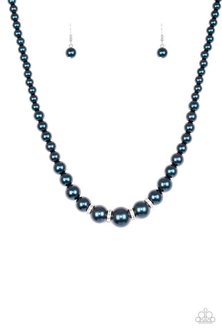 Party Pearls Necklace__Blue