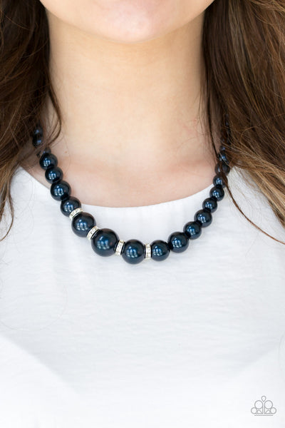 Party Pearls Necklace__Blue