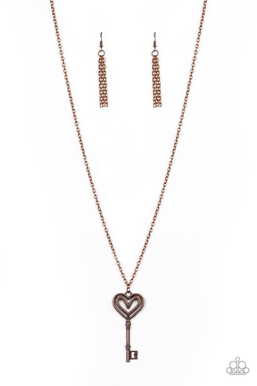 Unlock My Heart Necklace__Copper Key