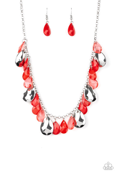 Hurricane Season Necklace__Red