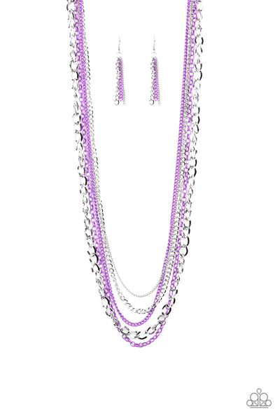 Industrial Vibrance Necklace__Purple