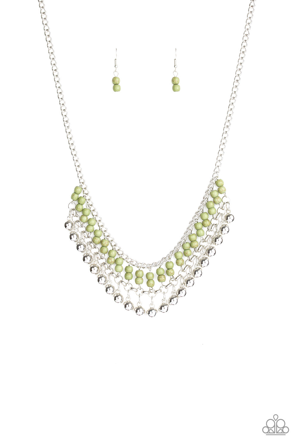 Beaded Bliss Necklace__Green