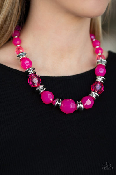 Dine And Dash Necklace__Pink