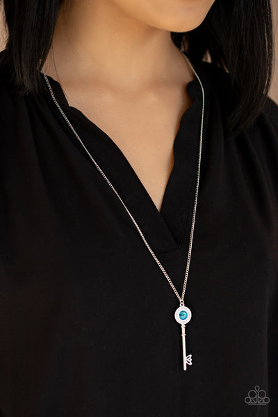 Secret Shimmer Necklace__Blue