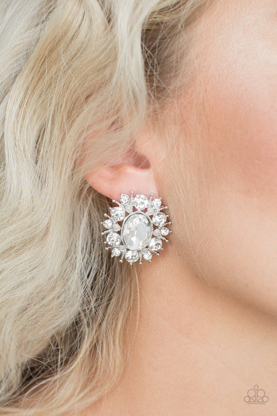 Serious Star Power Earrings__White