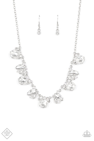 BLING To Attention Necklace__White