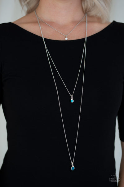 Crystal Chic Necklace__Blue