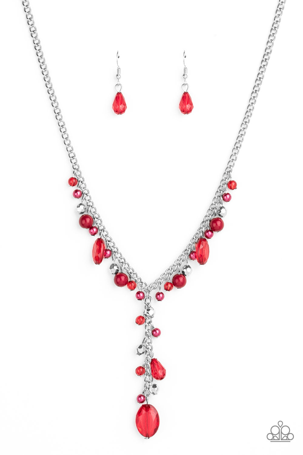 Crystal Couture Necklace__Red