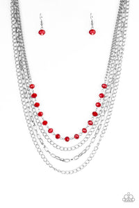 Extravagant Elegance Necklace__Red