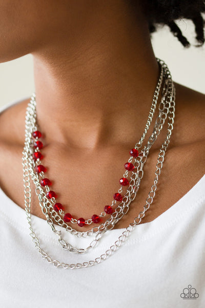 Extravagant Elegance Necklace__Red