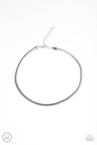 Flat Out Fierce Necklace__Silver Choker