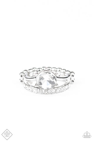 Center Stage Shimmer Ring__White