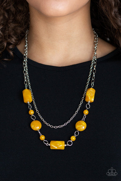 Colorfully Cosmopolitan Necklace__Yellow