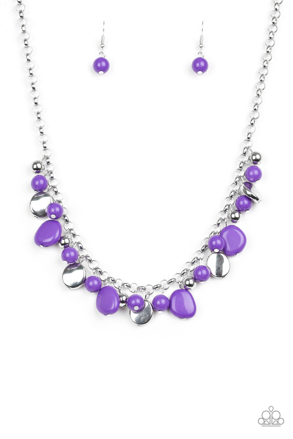 Flirtatiously Florida Necklace__Purple