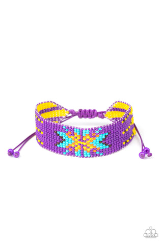 Beaded Badlands Bracelet__Purple