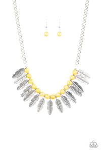 Desert Plumes Necklace__Yellow
