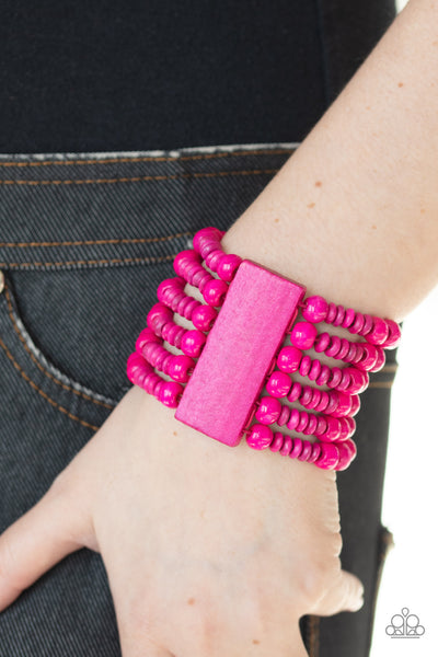 Don't Stop BELIZE-ing Bracelet__Pink
